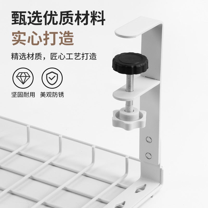 رف سلكي لتخزين الأجهزة المكتبية بدون ثقب من الصلب الأيسر - Image 3